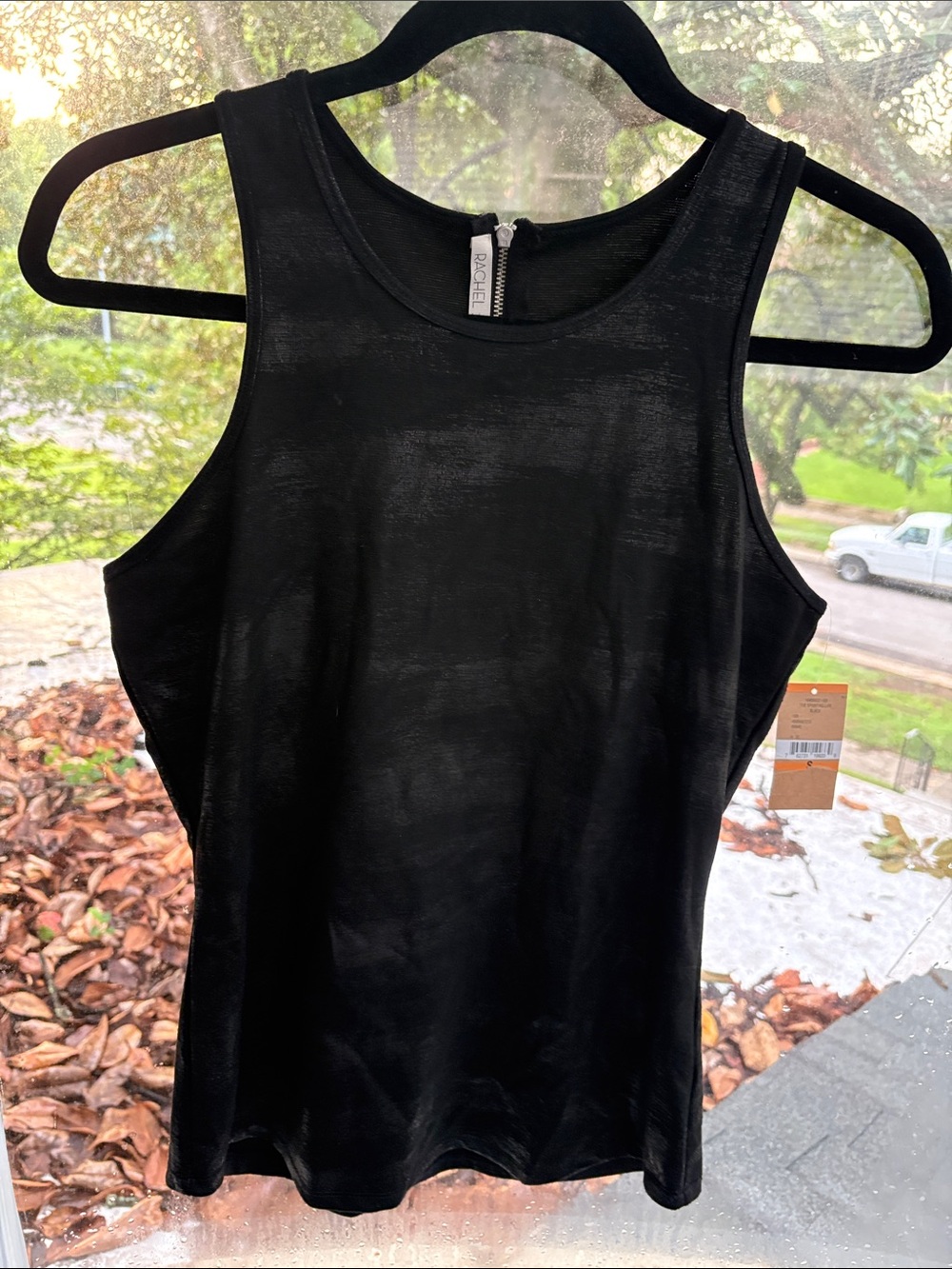 RACHEL Rachel Roy Black Sleeveless Crewneck Tank-NWTO Size Small